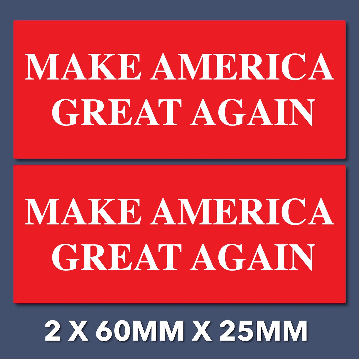 Donald Trump Make America Great Again MAGA USA US 2 x Sticker 60mm x 25mm S35