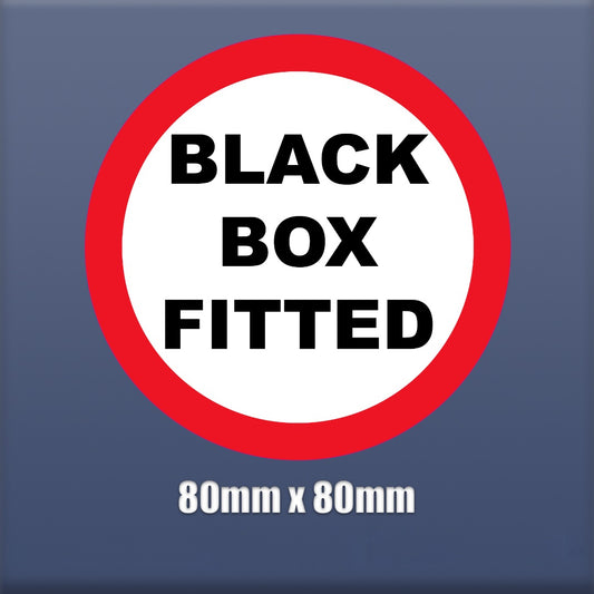 BLACK BOX FITTED Vehicle Speed Restriction Car Van Vinyl Sticker 80mm S66