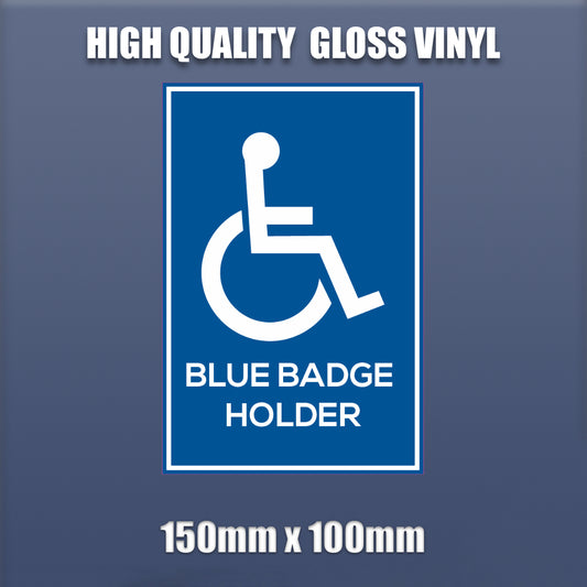 Blue Badge Sticker holder Wheelchair disabled disability Window Bumper car van S132