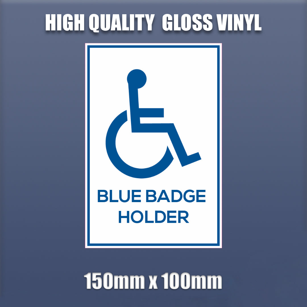 Disabled Sticker Wheelchair blue badge holder disabled Window Bumper S130