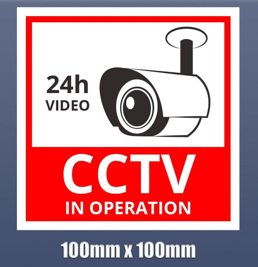 CCTV Sticker Camera Surveillance Self Adhesive Vinyl home shop garage S105