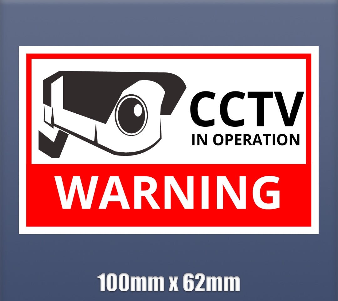 CCTV Sticker Camera Surveillance Self Adhesive Vinyl home shop garage S110