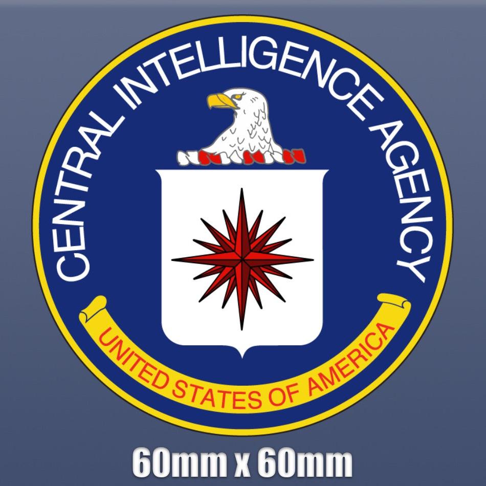 Sticker CIA Central Intelligence Agency US United States USA America 60MM S114