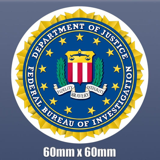 Sticker FBI Seal Sticker logo US United States USA America Sticker 60MM S115