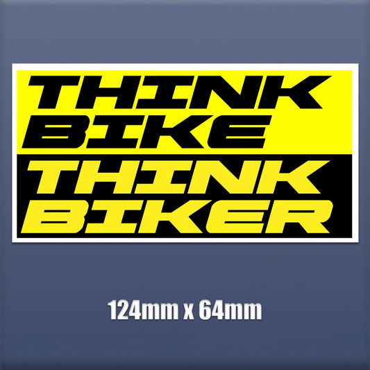 Think Bike Sticker Think Biker Self Adhesive Vinyl sticker car van truck S98