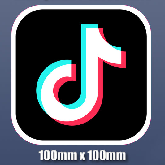 TikTok Sticker Logo Self Adhesive Vinyl 80mm car van door window shop S23