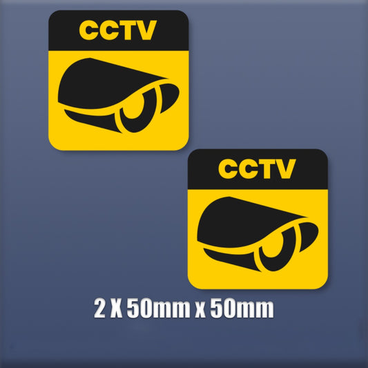 Sticker CCTV Surveillance set of 2 x Self Adhesive Vinyl Stickers home shop S94