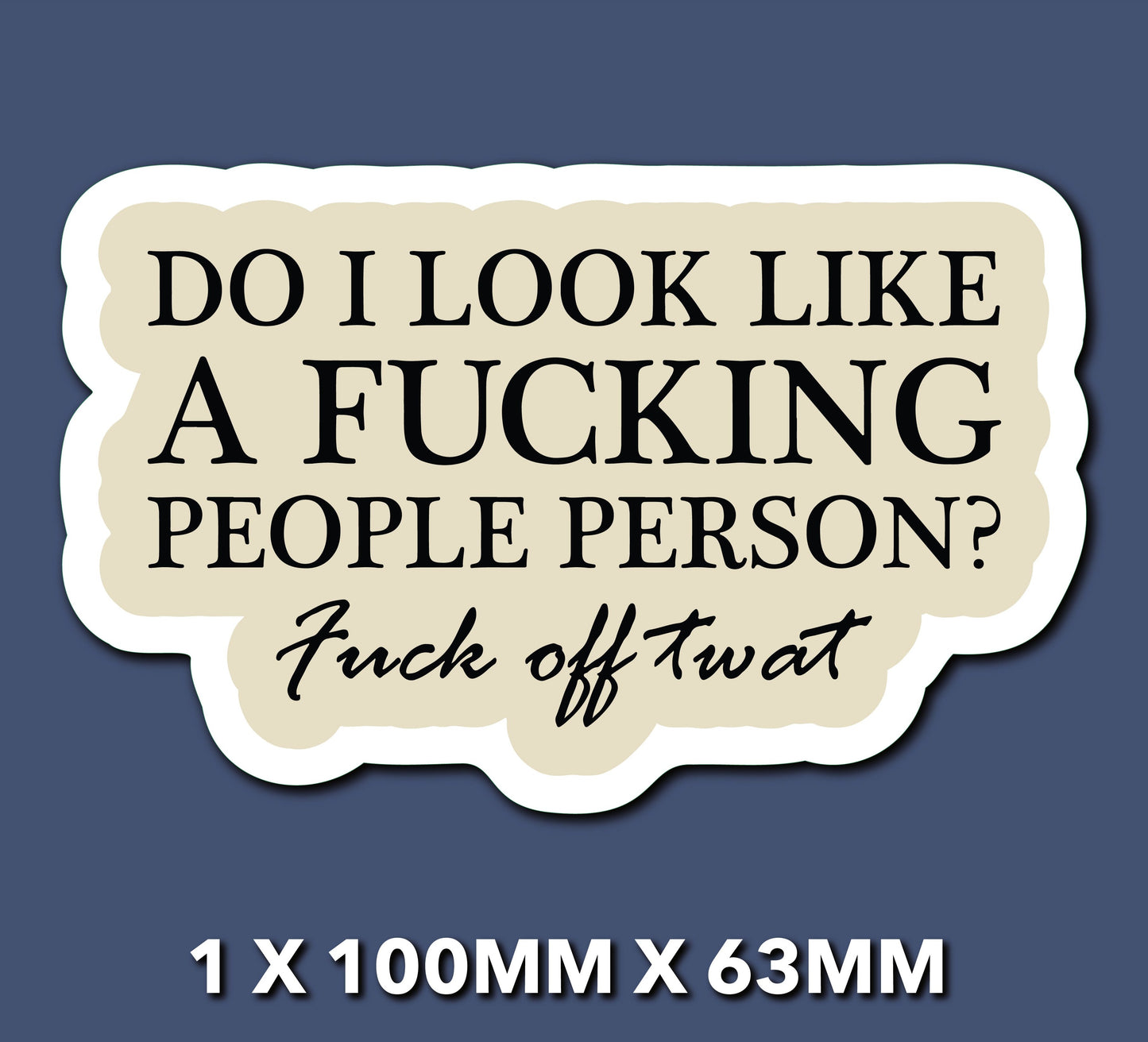 Funny Sticker Do I look like a Fun.. People Person? - Self Adhesive Vinyl S38