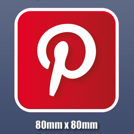 Pinterest logo Sticker Self Adhesive Vinyl 80mm social media business car van S131