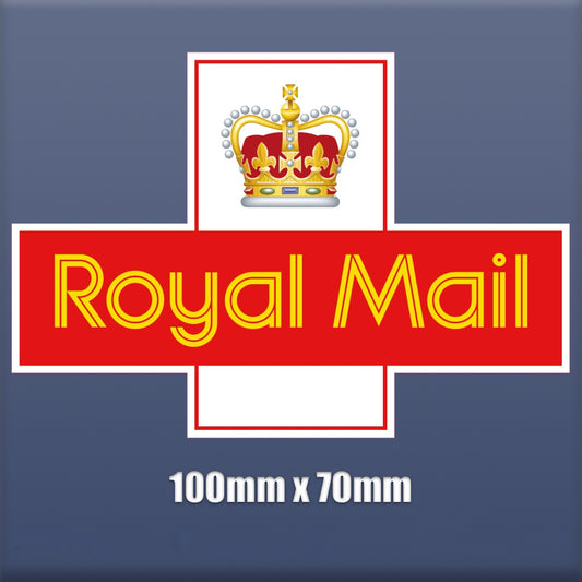 Sticker Royal Mail Logo Self Adhesive Vinyl sticker 100mm x 70mm  Postie Post RM S125