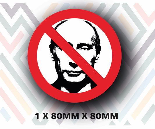 Stop Putin Sticker circle 80mm Ukraine Stop war S74